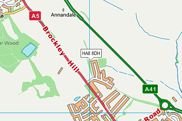 HA8 8DH map - OS VectorMap District (Ordnance Survey) HA8 8DH map - OS VectorMap District (Ordnance Survey)