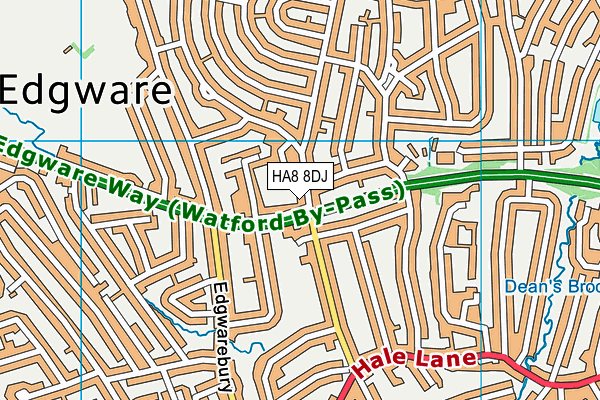 HA8 8DJ map - OS VectorMap District (Ordnance Survey) HA8 8DJ map - OS VectorMap District (Ordnance Survey)