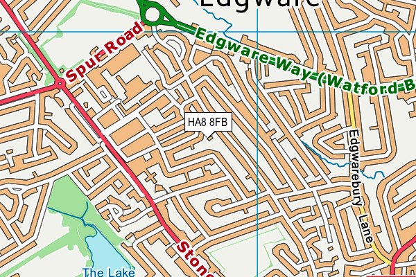 HA8 8FB map - OS VectorMap District (Ordnance Survey) HA8 8FB map - OS VectorMap District (Ordnance Survey)