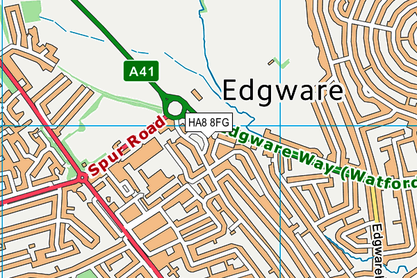 HA8 8FG map - OS VectorMap District (Ordnance Survey) HA8 8FG map - OS VectorMap District (Ordnance Survey)