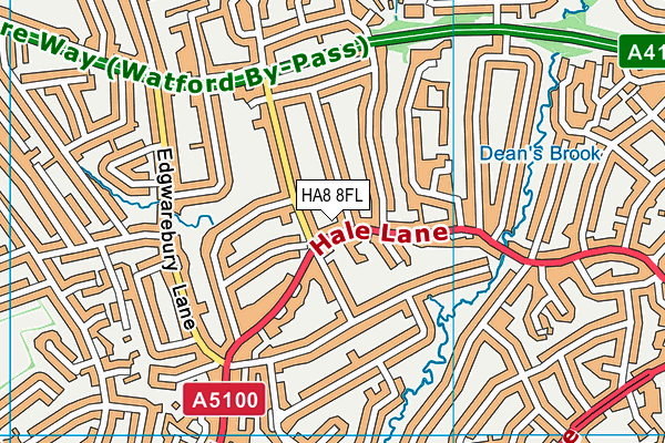 HA8 8FL map - OS VectorMap District (Ordnance Survey) HA8 8FL map - OS VectorMap District (Ordnance Survey)