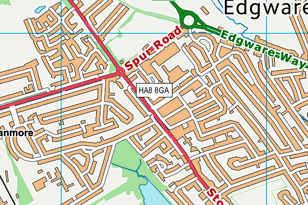HA8 8GA map - OS VectorMap District (Ordnance Survey) HA8 8GA map - OS VectorMap District (Ordnance Survey)