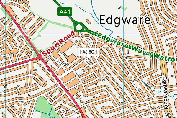 HA8 8GH map - OS VectorMap District (Ordnance Survey) HA8 8GH map - OS VectorMap District (Ordnance Survey)