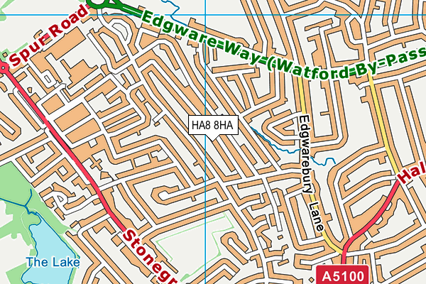 HA8 8HA map - OS VectorMap District (Ordnance Survey) HA8 8HA map - OS VectorMap District (Ordnance Survey)
