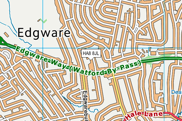 HA8 8JL map - OS VectorMap District (Ordnance Survey) HA8 8JL map - OS VectorMap District (Ordnance Survey)