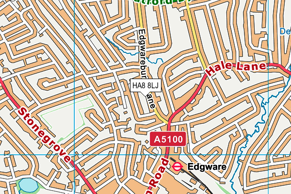 HA8 8LJ map - OS VectorMap District (Ordnance Survey) HA8 8LJ map - OS VectorMap District (Ordnance Survey)