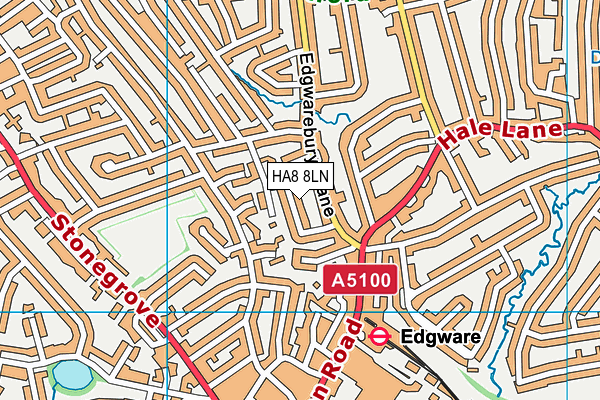 HA8 8LN map - OS VectorMap District (Ordnance Survey) HA8 8LN map - OS VectorMap District (Ordnance Survey)