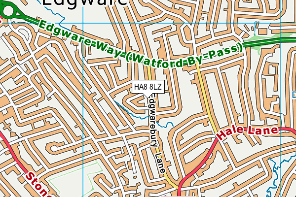 HA8 8LZ map - OS VectorMap District (Ordnance Survey) HA8 8LZ map - OS VectorMap District (Ordnance Survey)