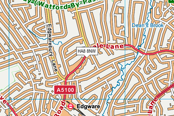 HA8 8NW map - OS VectorMap District (Ordnance Survey) HA8 8NW map - OS VectorMap District (Ordnance Survey)