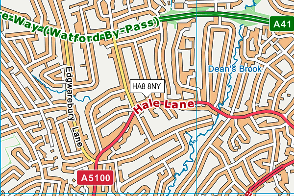 HA8 8NY map - OS VectorMap District (Ordnance Survey) HA8 8NY map - OS VectorMap District (Ordnance Survey)