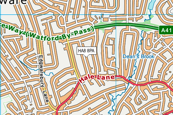 HA8 8PA map - OS VectorMap District (Ordnance Survey) HA8 8PA map - OS VectorMap District (Ordnance Survey)