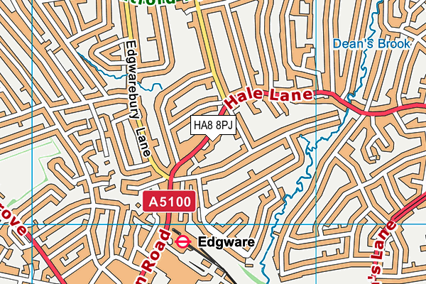 HA8 8PJ map - OS VectorMap District (Ordnance Survey) HA8 8PJ map - OS VectorMap District (Ordnance Survey)