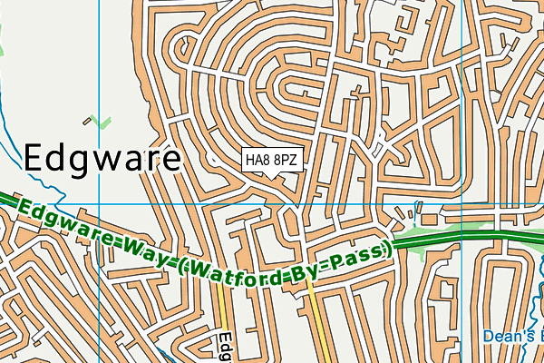 HA8 8PZ map - OS VectorMap District (Ordnance Survey) HA8 8PZ map - OS VectorMap District (Ordnance Survey)