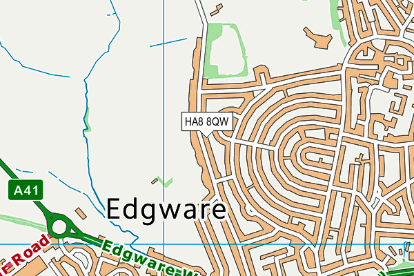 HA8 8QW map - OS VectorMap District (Ordnance Survey) HA8 8QW map - OS VectorMap District (Ordnance Survey)