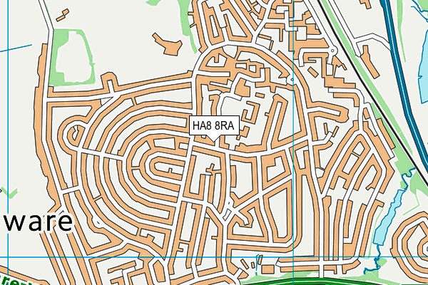 HA8 8RA map - OS VectorMap District (Ordnance Survey) HA8 8RA map - OS VectorMap District (Ordnance Survey)