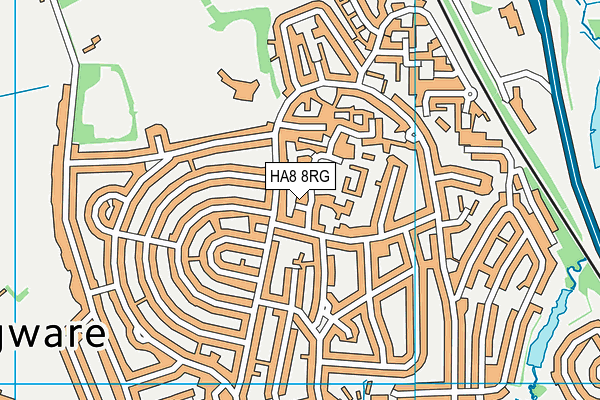 HA8 8RG map - OS VectorMap District (Ordnance Survey) HA8 8RG map - OS VectorMap District (Ordnance Survey)