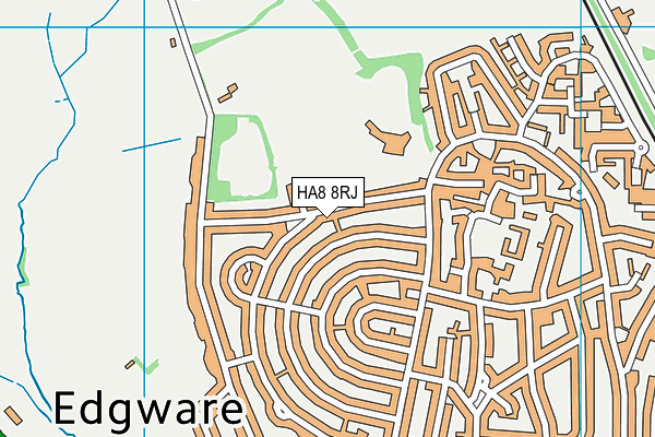 HA8 8RJ map - OS VectorMap District (Ordnance Survey) HA8 8RJ map - OS VectorMap District (Ordnance Survey)
