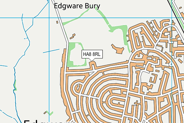 HA8 8RL map - OS VectorMap District (Ordnance Survey) HA8 8RL map - OS VectorMap District (Ordnance Survey)