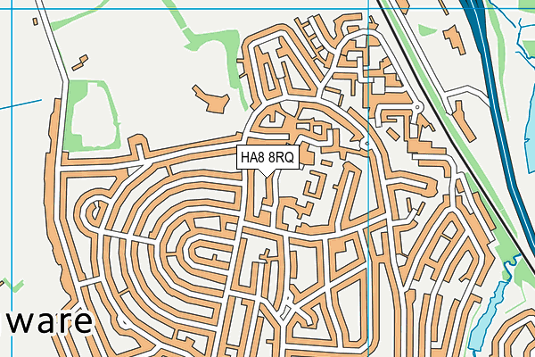 HA8 8RQ map - OS VectorMap District (Ordnance Survey) HA8 8RQ map - OS VectorMap District (Ordnance Survey)