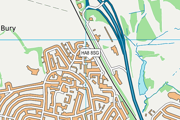 HA8 8SG map - OS VectorMap District (Ordnance Survey) HA8 8SG map - OS VectorMap District (Ordnance Survey)