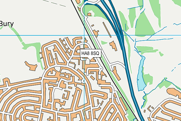HA8 8SQ map - OS VectorMap District (Ordnance Survey) HA8 8SQ map - OS VectorMap District (Ordnance Survey)