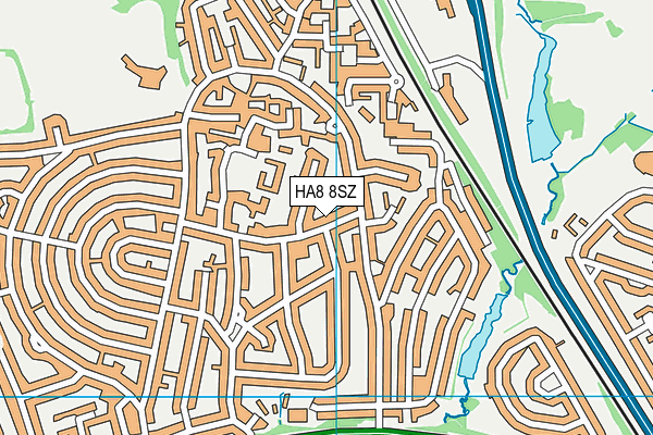 HA8 8SZ map - OS VectorMap District (Ordnance Survey)