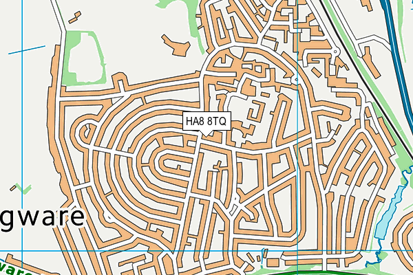 HA8 8TQ map - OS VectorMap District (Ordnance Survey) HA8 8TQ map - OS VectorMap District (Ordnance Survey)
