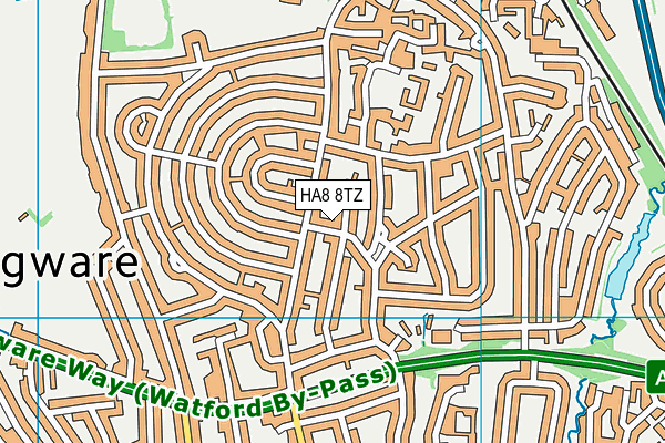 HA8 8TZ map - OS VectorMap District (Ordnance Survey) HA8 8TZ map - OS VectorMap District (Ordnance Survey)