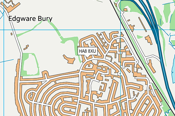 HA8 8XU map - OS VectorMap District (Ordnance Survey) HA8 8XU map - OS VectorMap District (Ordnance Survey)