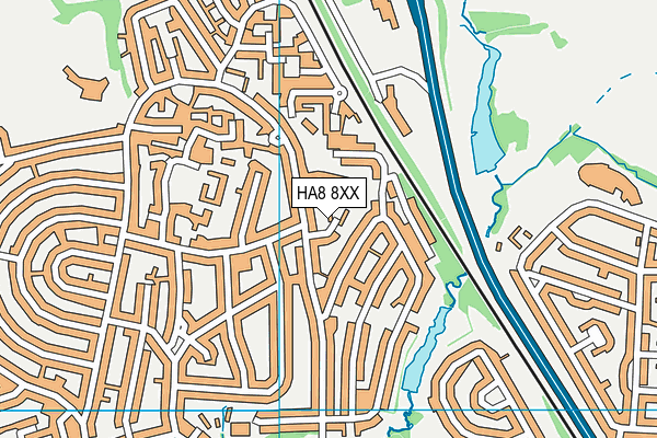 HA8 8XX map - OS VectorMap District (Ordnance Survey) HA8 8XX map - OS VectorMap District (Ordnance Survey)