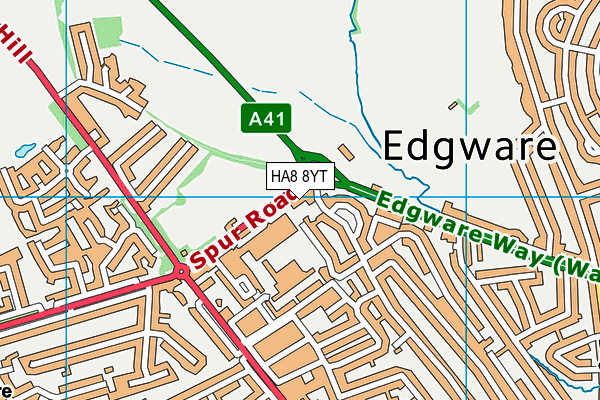 HA8 8YT map - OS VectorMap District (Ordnance Survey) HA8 8YT map - OS VectorMap District (Ordnance Survey)