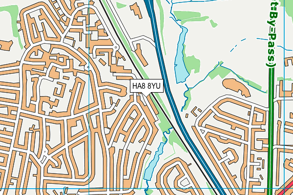 HA8 8YU map - OS VectorMap District (Ordnance Survey) HA8 8YU map - OS VectorMap District (Ordnance Survey)