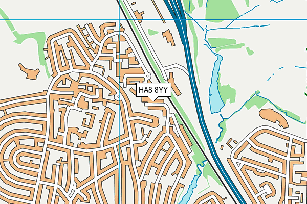 HA8 8YY map - OS VectorMap District (Ordnance Survey) HA8 8YY map - OS VectorMap District (Ordnance Survey)