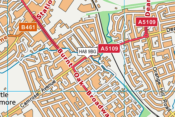 HA8 9BG map - OS VectorMap District (Ordnance Survey) HA8 9BG map - OS VectorMap District (Ordnance Survey)