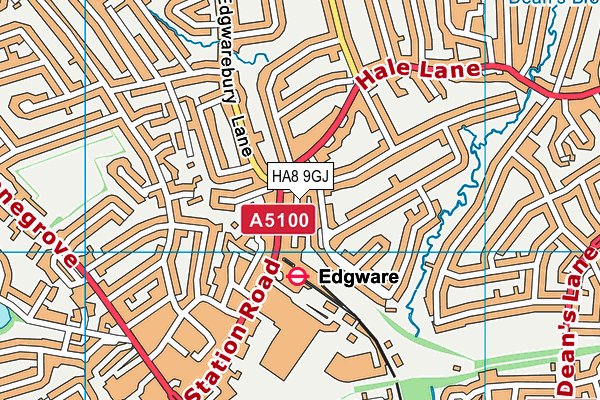 HA8 9GJ map - OS VectorMap District (Ordnance Survey) HA8 9GJ map - OS VectorMap District (Ordnance Survey)