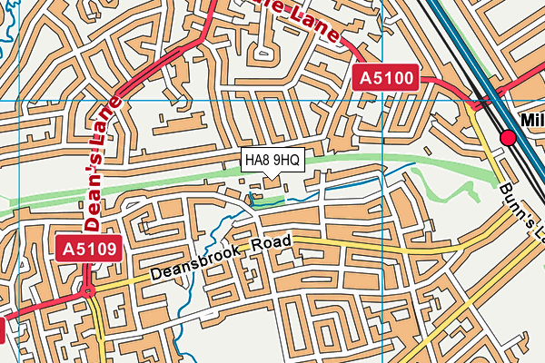 HA8 9HQ map - OS VectorMap District (Ordnance Survey) HA8 9HQ map - OS VectorMap District (Ordnance Survey)