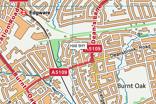 HA8 9HY map - OS VectorMap District (Ordnance Survey) HA8 9HY map - OS VectorMap District (Ordnance Survey)