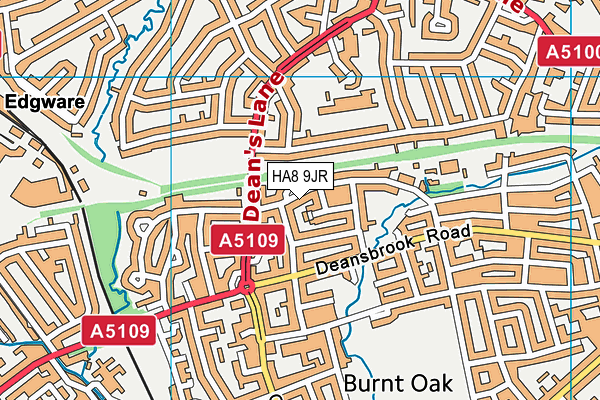 HA8 9JR map - OS VectorMap District (Ordnance Survey)