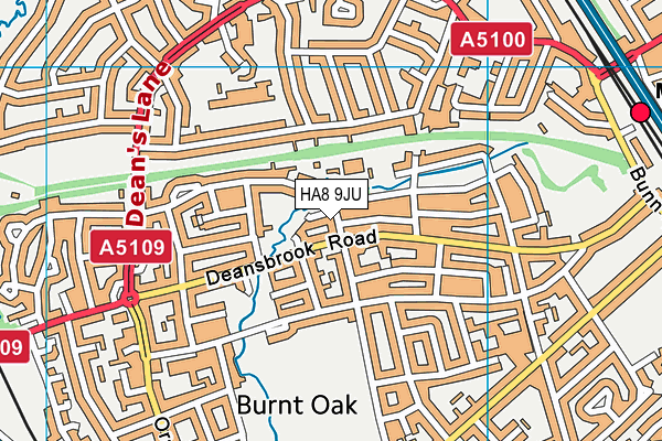 HA8 9JU map - OS VectorMap District (Ordnance Survey) HA8 9JU map - OS VectorMap District (Ordnance Survey)