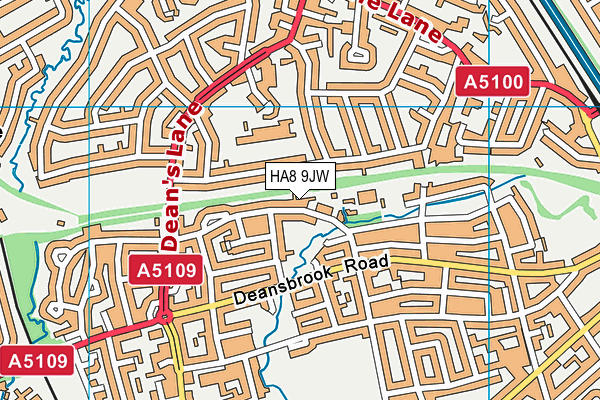 HA8 9JW map - OS VectorMap District (Ordnance Survey) HA8 9JW map - OS VectorMap District (Ordnance Survey)