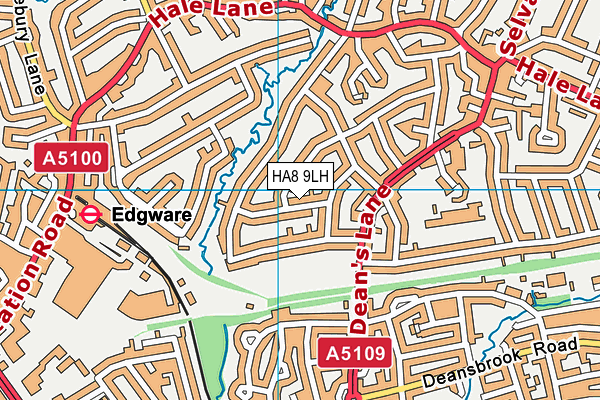 HA8 9LH map - OS VectorMap District (Ordnance Survey) HA8 9LH map - OS VectorMap District (Ordnance Survey)