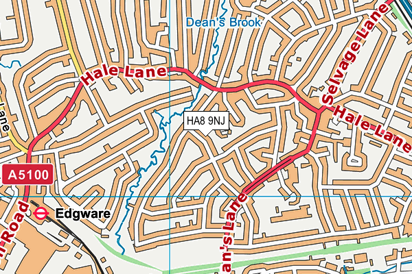 HA8 9NJ map - OS VectorMap District (Ordnance Survey) HA8 9NJ map - OS VectorMap District (Ordnance Survey)