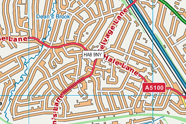HA8 9NY map - OS VectorMap District (Ordnance Survey) HA8 9NY map - OS VectorMap District (Ordnance Survey)