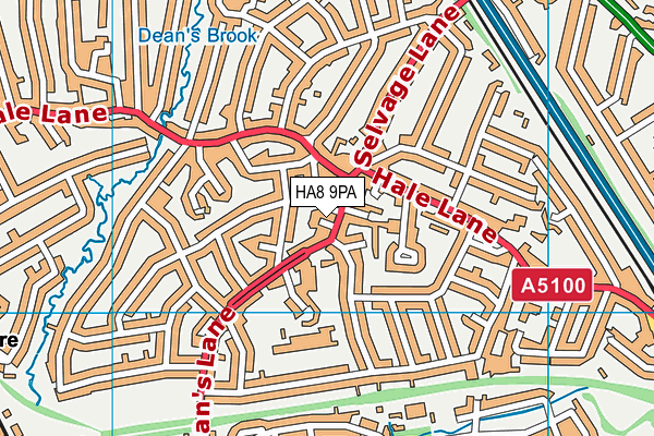 HA8 9PA map - OS VectorMap District (Ordnance Survey) HA8 9PA map - OS VectorMap District (Ordnance Survey)