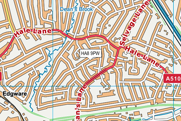 HA8 9PW map - OS VectorMap District (Ordnance Survey) HA8 9PW map - OS VectorMap District (Ordnance Survey)