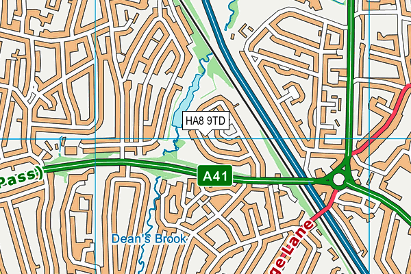 HA8 9TD map - OS VectorMap District (Ordnance Survey) HA8 9TD map - OS VectorMap District (Ordnance Survey)