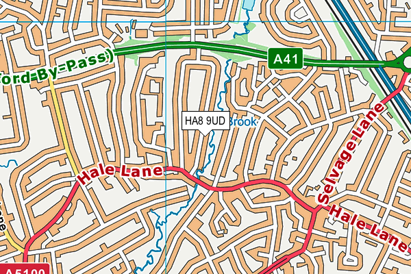 HA8 9UD map - OS VectorMap District (Ordnance Survey) HA8 9UD map - OS VectorMap District (Ordnance Survey)