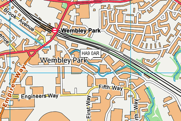 HA9 0AR map - OS VectorMap District (Ordnance Survey) HA9 0AR map - OS VectorMap District (Ordnance Survey)