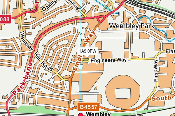 HA9 0FW map - OS VectorMap District (Ordnance Survey) HA9 0FW map - OS VectorMap District (Ordnance Survey)