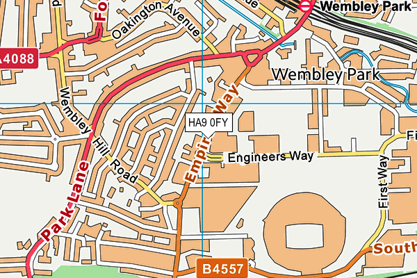 HA9 0FY map - OS VectorMap District (Ordnance Survey) HA9 0FY map - OS VectorMap District (Ordnance Survey)